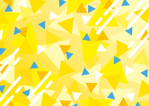 귀여운 삼각형 패턴 배경 - abstract backgrounds geometric shape triangle stock illustrations