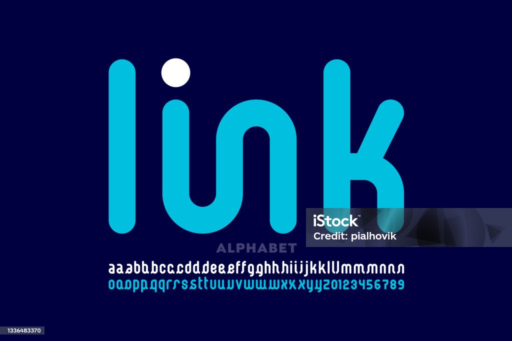 Linked Script Font Linked Letters Font Stock Illustration - Download Image Now ...