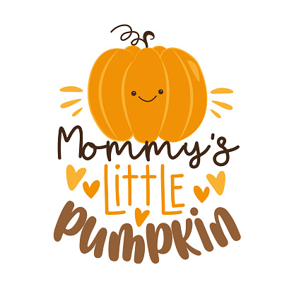 Mommy's little pumpkin - funny slogan with cute pumpkin face.
Good for baby clothes, poster, card, label, and other decoration.