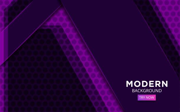istock abstract purple premium vector background banner design with a purple line in circle texture. 1336488121