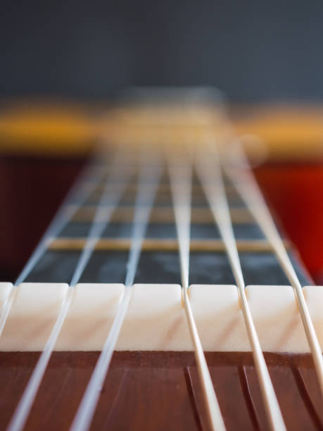 istock Spanish guitar neck close up. Music concept 1336488400