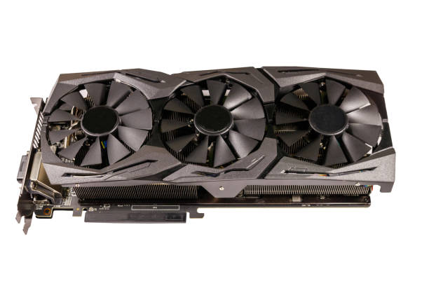 istock Modern graphic video card isolated on white background 1336489958