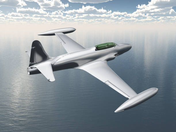 istock Jet trainer aircraft over the sea 1336490829