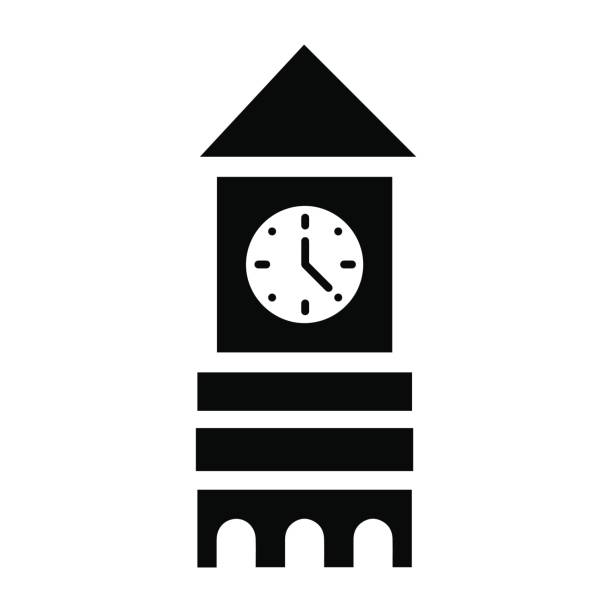 architektur, uhrturm, historisches gebäude, wahrzeichen, zeithaus-ikone - big ben london england tower clock tower stock-grafiken, -clipart, -cartoons und -symbole