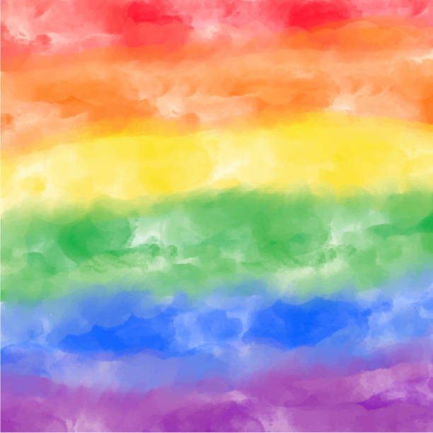 istock Abstract vector watercolor textured rainbow background. Pride LGBTQ flag aquarelle backdrop. Bright artistic backdrop 1336497220