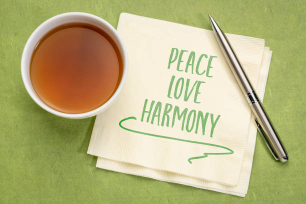 istock peace, love, harmony - inspirational words 1336497483