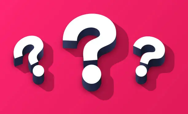 Vector illustration of Question Marks Asking Questions