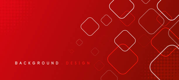 абстрактный красный градиентный геометрический фон. современный футуристический фон. может использоваться для целевой страницы, обложек � - красный stock illustrations