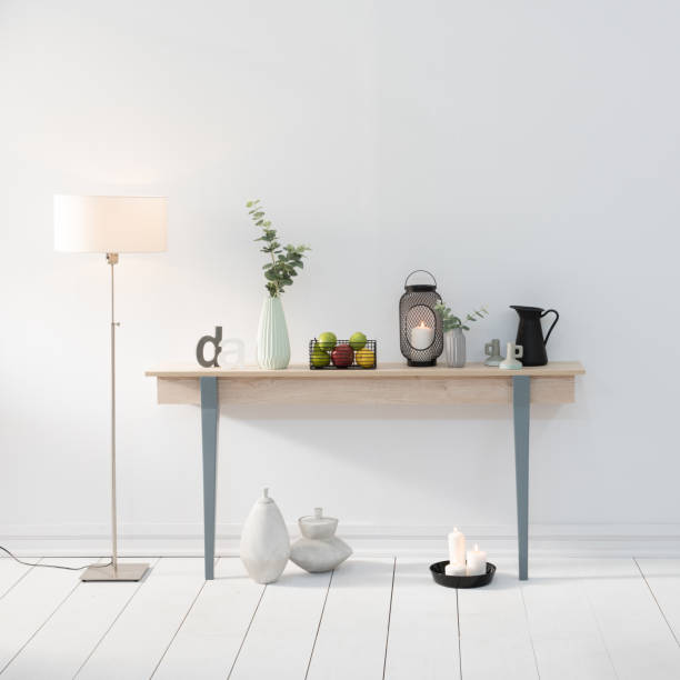 istock modern home interior young room with wooden table lampshade 1336506003