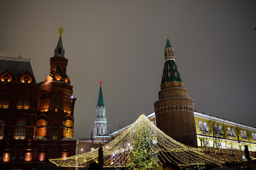 Christmas decoration in Moscow Russia