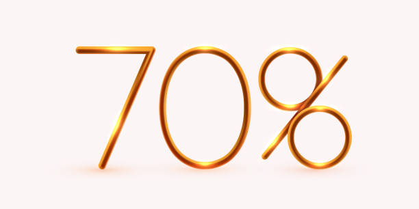 istock 70 percent Off. Discount creative composition. Mega Sale or 70 percent bonus symbol. 1336513583
