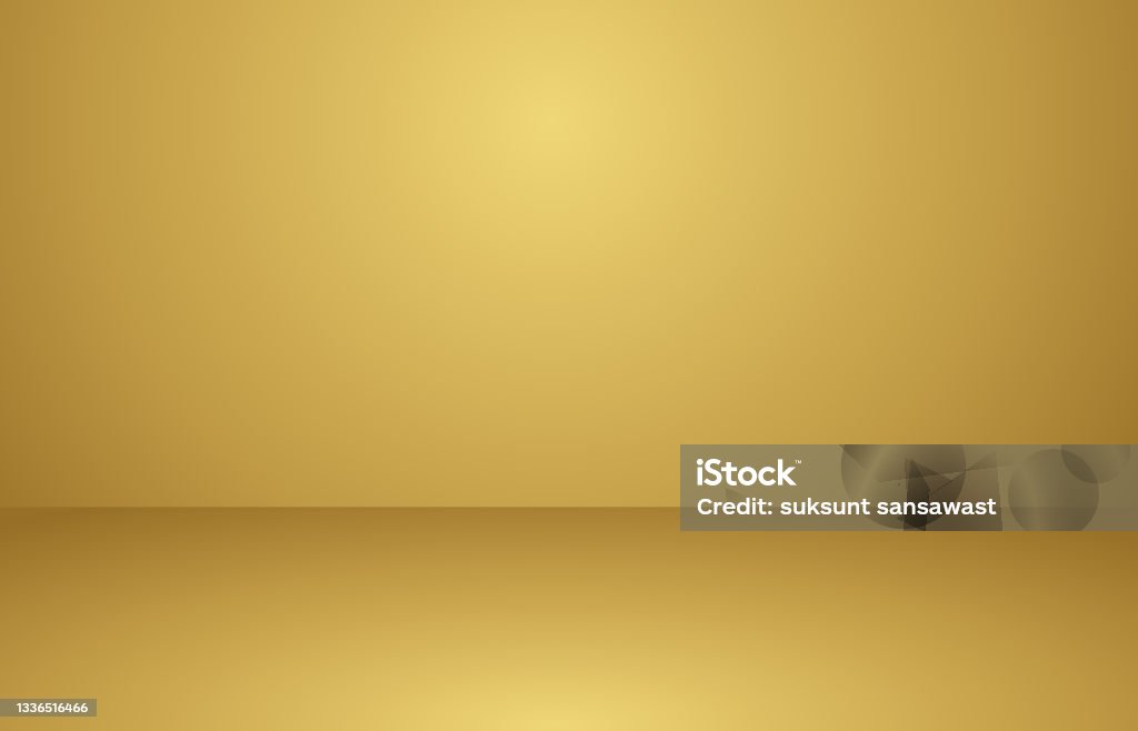 Gold Gradient Room Studio Stock Illustration - Download Image Now ...