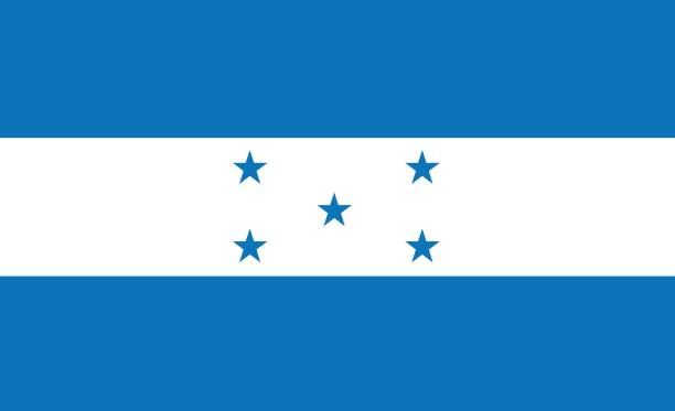 vector illustration of the flag of honduras - argentina honduras stock illustrations