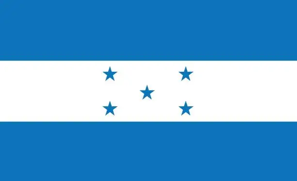 Vector illustration of Vector illustration of the flag of Honduras