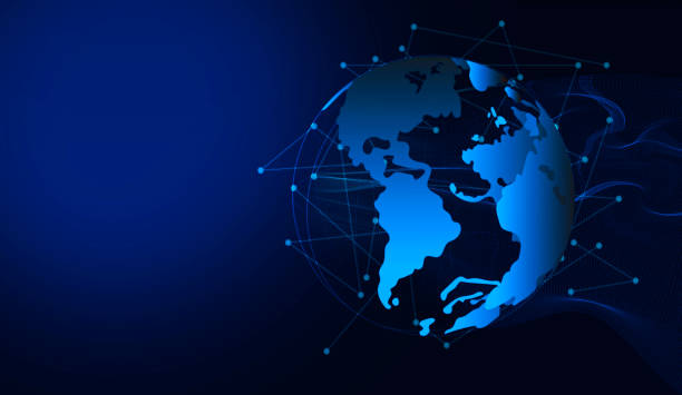 istock Global network connection concept - Social network communication in the global computer networks on blue background 1336522629
