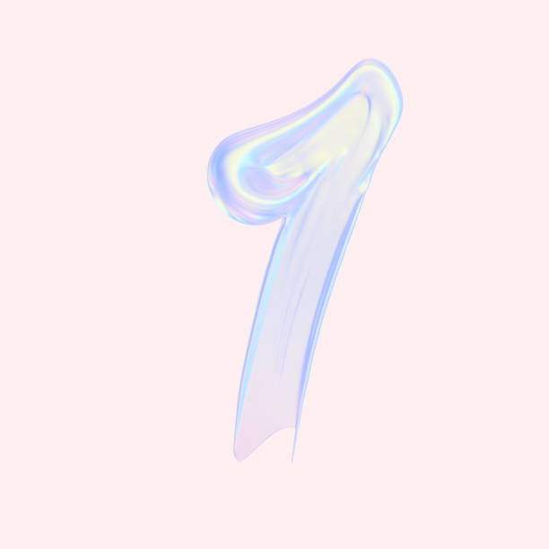 istock Numeral 1. Holographic gradient 3d digit One illustration isolated 1336531862