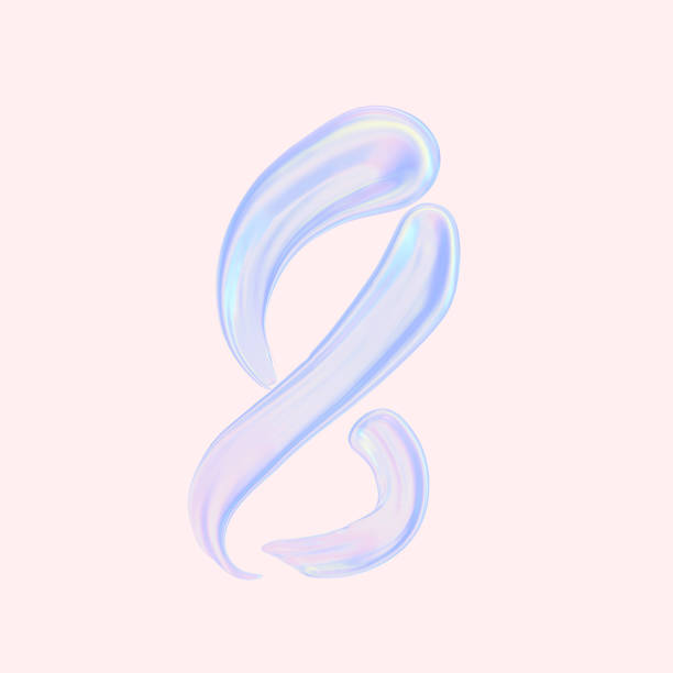 istock Numeral 8. Holographic gradient 3d digit eight illustration isolated 1336532095