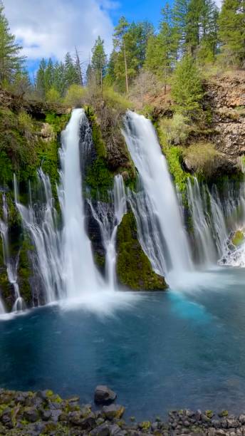 Burney Falls Long exposure picture of the one and only Burney Falls mt shasta stock pictures, royalty-free photos & images