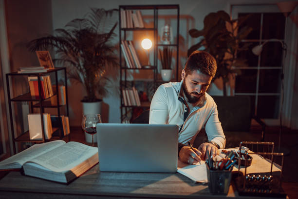 istock Male writer a new novel 1336534683