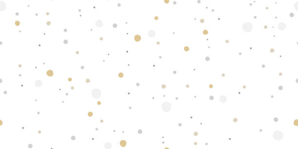 Abstract Seamless Dots Pattern Seamless Gray and Golden Dots Pattern on White Background gold dots stock illustrations