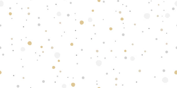 Abstract Seamless Dots Pattern Seamless Gray and Golden Dots Pattern on White Background polka dots stock illustrations