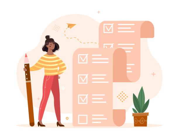 stockillustraties, clipart, cartoons en iconen met planning and time management concept - planning illustraties