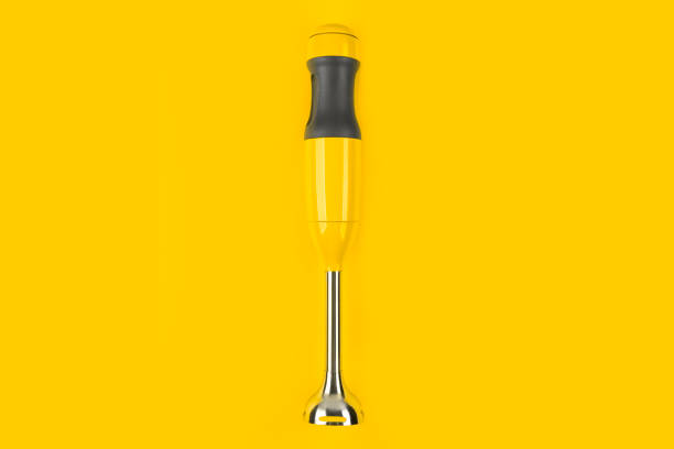 Yellow Immersion Blender stock photo