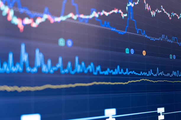 istock Financial stock market graph. Stock Exchange. Selective focus 1336549626