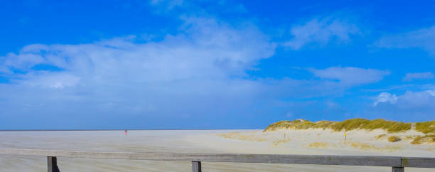 istock Panorama Bridge Railing in Front of Beach 1336558133