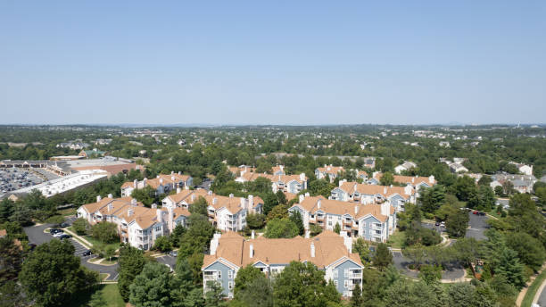 Ashburn, Virginia Aerial view of Condominiums in Ashburn, Virginia. ashburn virginia stock pictures, royalty-free photos & images
