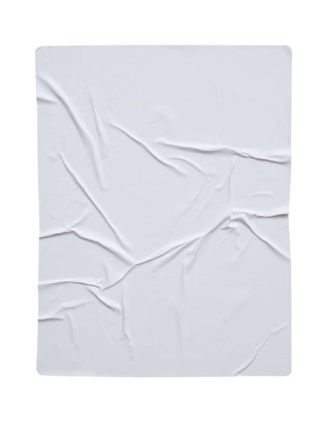 istock Blank paper sticker label texture isolated on white background 1336568853