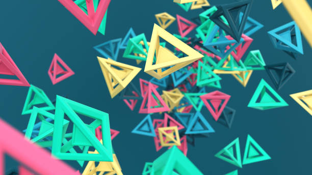 istock Colorful Pyramids. Abstract Background with Geometric Shapes. 1336571278