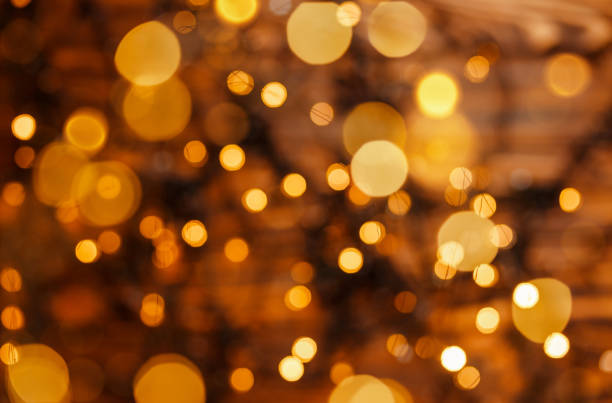 istock Abstract gold bokeh light night luxury background. New Year 1336588521