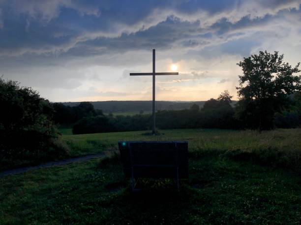 istock Dark and light sky- sign of hope 1336596323