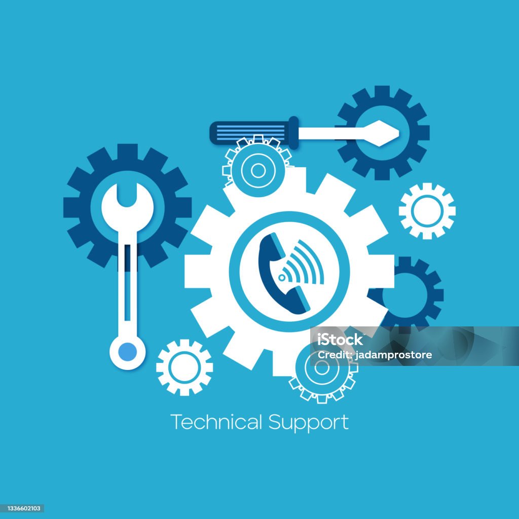Techilnical Support Online Technical Support Stock Illustration - Download Image Now - IT ...