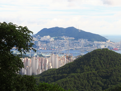 seoul cityscape seen from n-seoul tower in seoul, south korea.