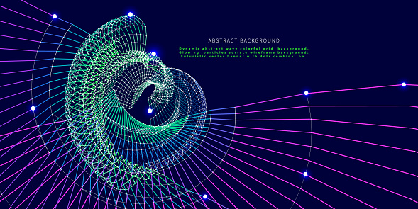 Technology Abstract Color Abstract Technology Background With Color Grid On Dark Blue Concept For ...