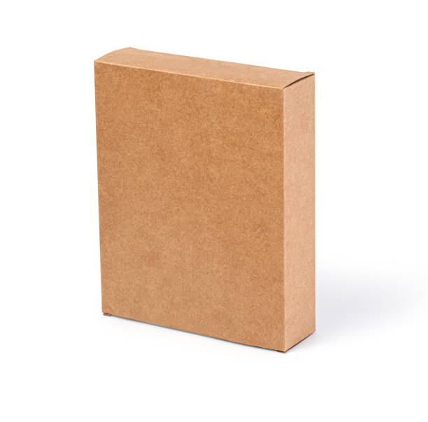 istock Close up of a Brown box on white 1336610064