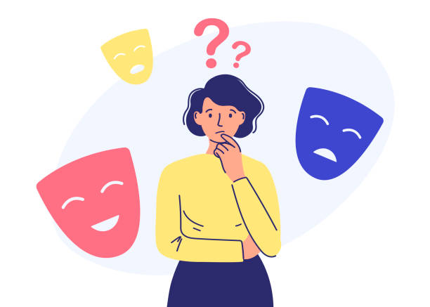 Ilustración de Concepto De Depresión Maníaca Niña Con Trastorno Mental Estilo De Dibujos Animados y más Vectores Libres de Derechos de Hipocresía - iStock Ilustración de Concepto De Depresión Maníaca Niña Con Trastorno Mental Estilo De Dibujos Animados y más Vectores Libres de Derechos de Hipocresía - iStock