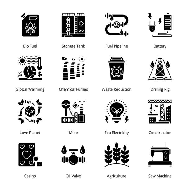 産業とサービス - oil rig illustrations点のイラスト素材／クリップアート素材／マンガ素材／アイコン素材