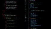 Developer Software Source Code On Monitor Screen Writing Script Of ...