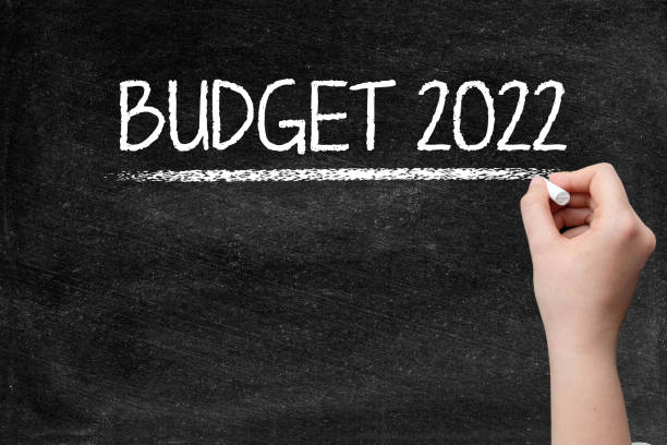 istock Budget 2022 on blackboard with woman hand 1336631962
