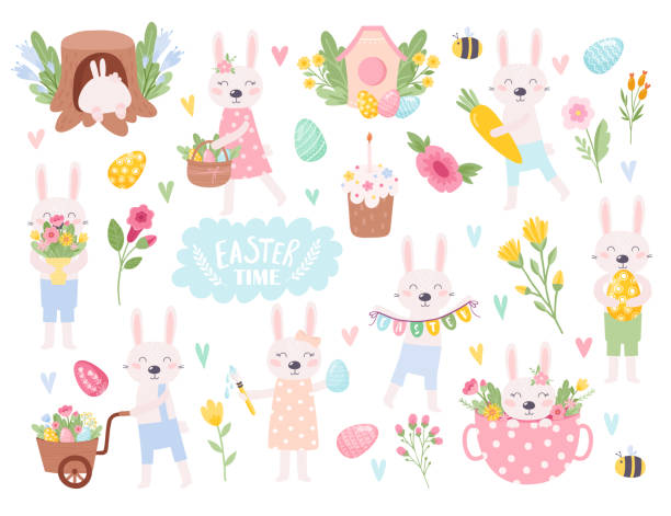 10_р1/4р3/4р1/2с¶ р1/2сс _р3/4р±р°сдрмк¹ - easter traditional culture backgrounds basket stock illustrations