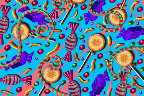 Vector illustration of Sweet candy