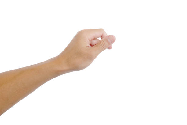 istock hand of man is in show gesture on white background 1336638752