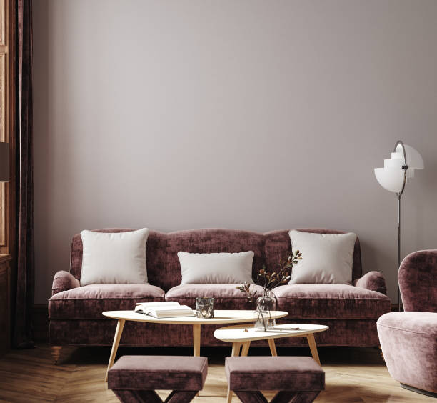 istock Home mockup, simple modern living room interior background 1336639610