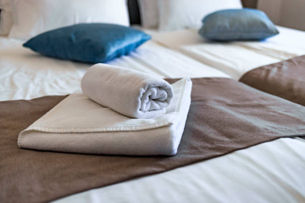 istock Tidy bedding of bedroom 1336640870