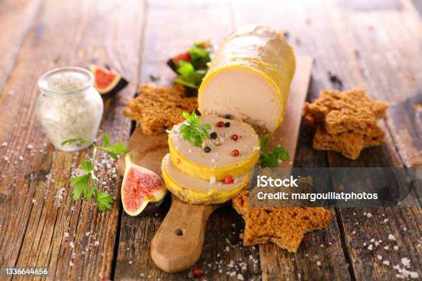 Foie Gras On Wooden Board Stock Photo - Download Image Now - Foie Gras, Celebration, Photography