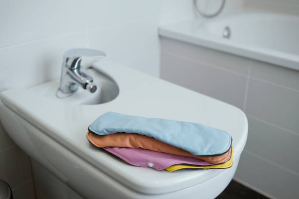 istock cloth menstrual pads on the bidet 1336644662
