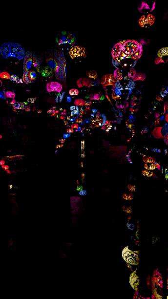 Camden Market A photo of oriental lamps within Camden Lock camden stables market stock pictures, royalty-free photos & images